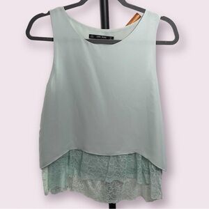 Zara Lace Trim Blouse